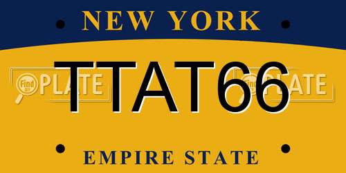 TTAT66 New York License Plate