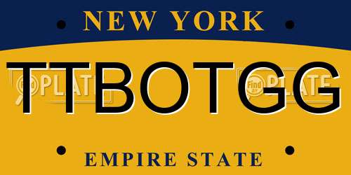 TTBOTGG New York License Plate