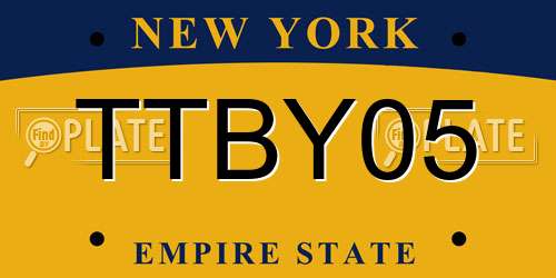 TTBY05 New York License Plate