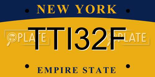 TTI32F New York License Plate