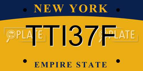 TTI37F New York License Plate