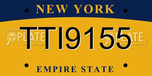 TTI9155 New York License Plate