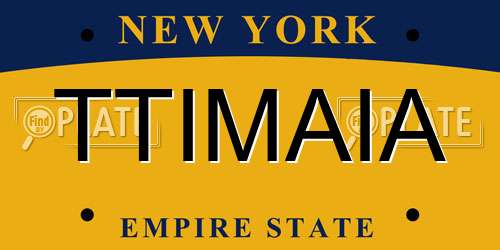 TTIMAIA New York License Plate