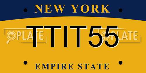 TTIT55 New York License Plate