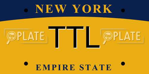 TTL New York License Plate