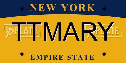 TTMARY New York License Plate