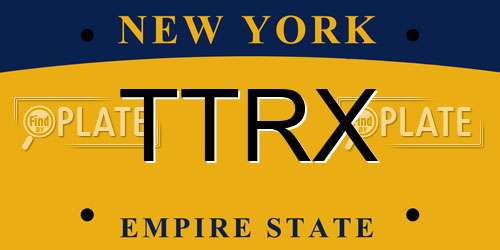 TTRX New York License Plate
