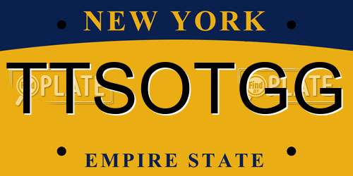 TTSOTGG New York License Plate