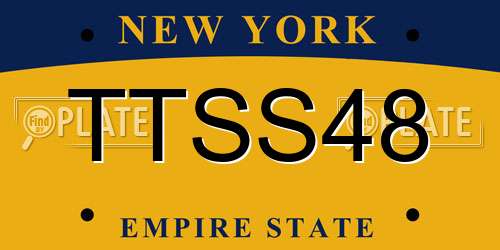TTSS48 New York License Plate