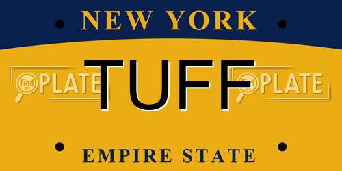 TUFF New York License Plate