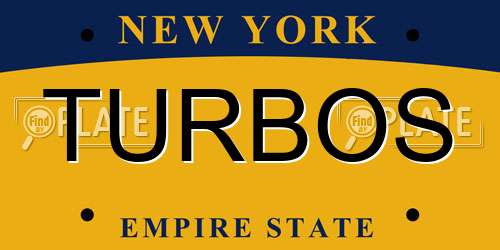 TURBOS New York License Plate
