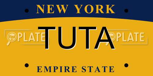 TUTA New York License Plate