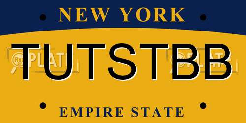 TUTSTBB New York License Plate