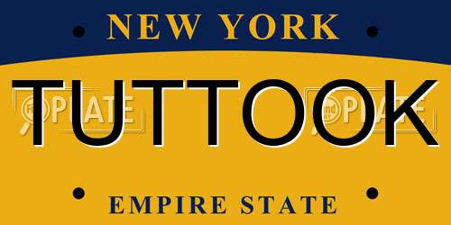 TUTTOOK New York License Plate