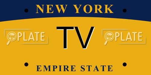 TV New York License Plate