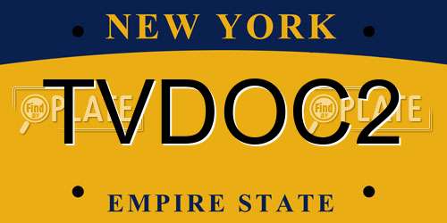 TVDOC2 New York License Plate
