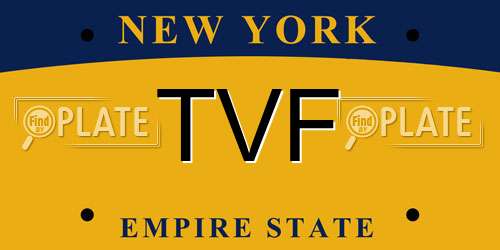 TVF New York License Plate