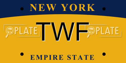 TWF New York License Plate