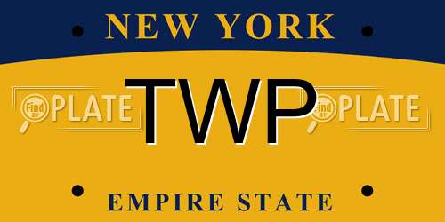 TWP New York License Plate