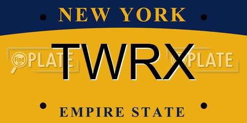 TWRX New York License Plate