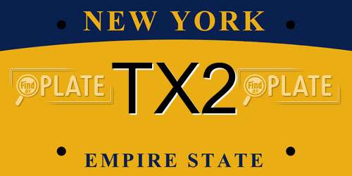 TX2 New York License Plate