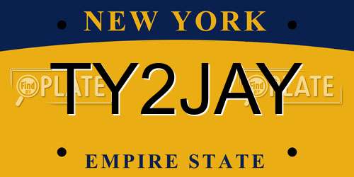 TY2JAY New York License Plate