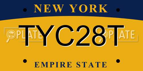 TYC28T New York License Plate