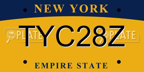 TYC28Z New York License Plate