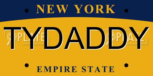 TYDADDY New York License Plate