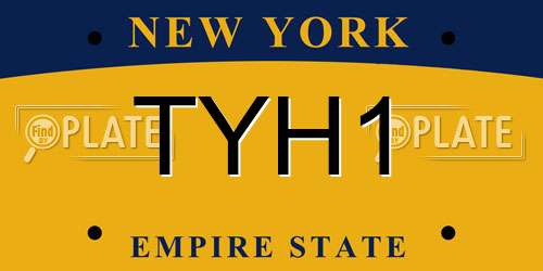 TYH1 New York License Plate