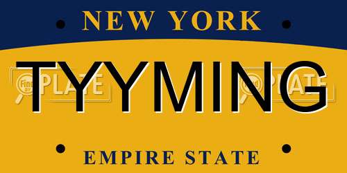 TYYMING New York License Plate