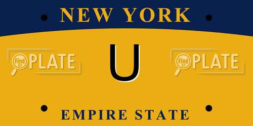U New York License Plate