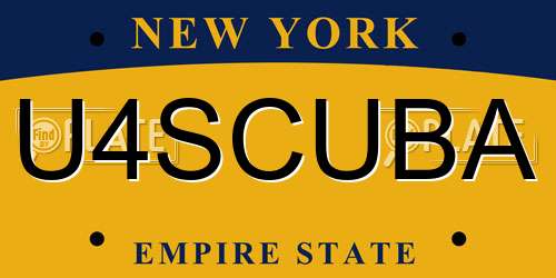 U4SCUBA New York License Plate