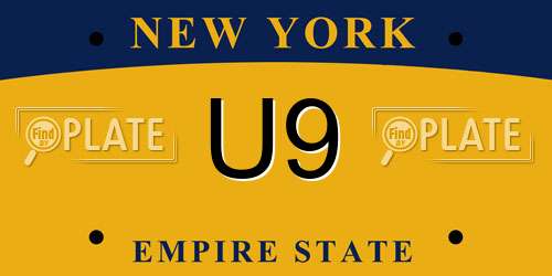 U9 New York License Plate