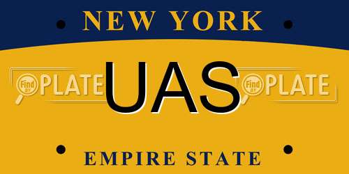UAS New York License Plate