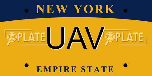 UAV New York License Plate