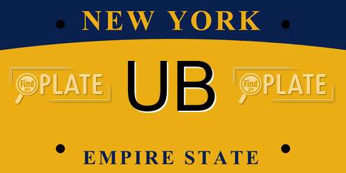 UB New York License Plate