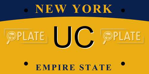 UC New York License Plate