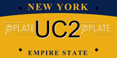 UC2 New York License Plate
