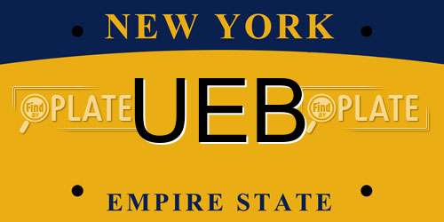 UEB New York License Plate