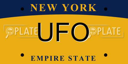 UFO New York License Plate
