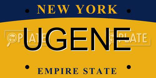UGENE New York License Plate