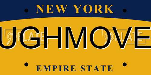 UGHMOVE New York License Plate