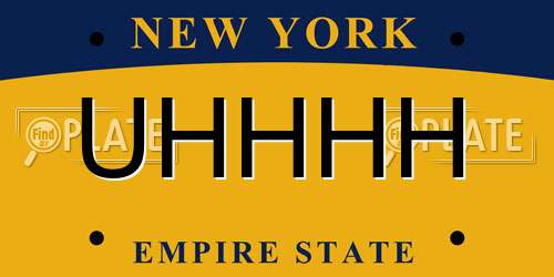 UHHHH New York License Plate