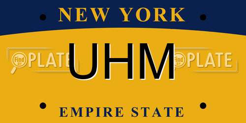 UHM New York License Plate