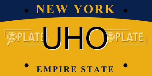 UHO New York License Plate