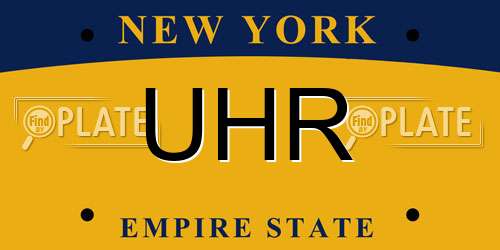 UHR New York License Plate