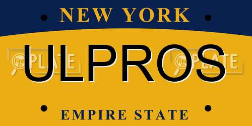ULPROS New York License Plate