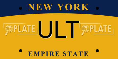 ULT New York License Plate