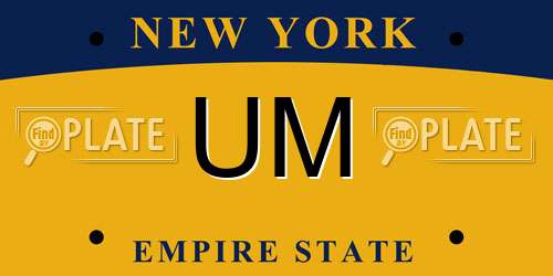 UM New York License Plate
